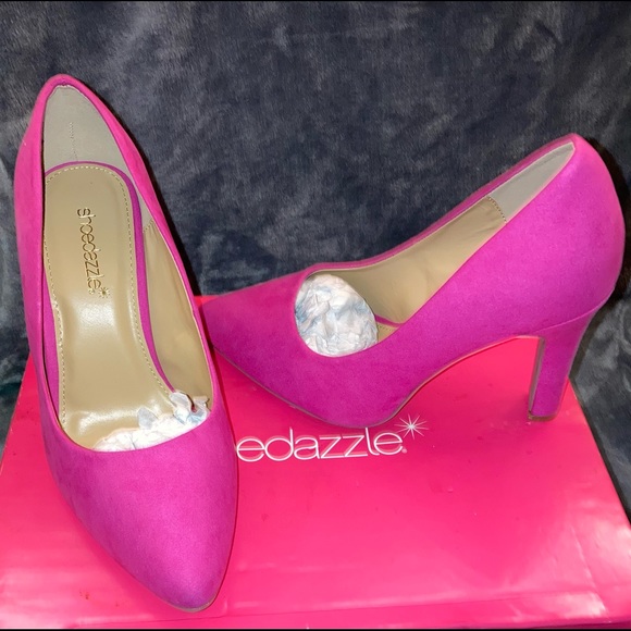 pink wide width heels